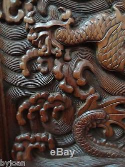Écran Antique Sculpté À La Main De Palais Chinois