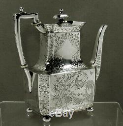 English Sterling Tea Set 1880 Chinois