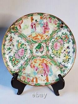 Ensemble De 3 Vintage 19th Century Famille Rose Medallion Plaques De Porcelaine Chinoise