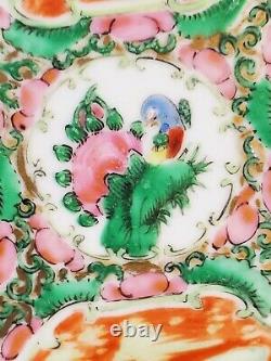 Ensemble De 3 Vintage 19th Century Famille Rose Medallion Plaques De Porcelaine Chinoise
