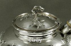 Exportation Chinoise Silver Dragon Teapot C1875 Chong Woo