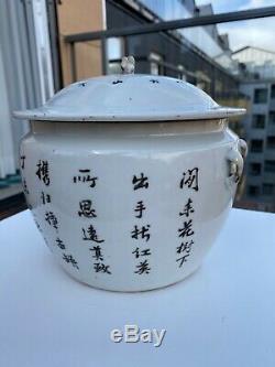 Extrêmement Rare Assiette Chinoise Et Soupière Cent Antique Porcelaine /
