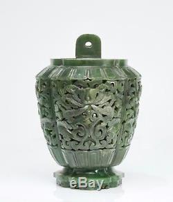 Fine Provenance Vase En Jade Chinois 18ème Siècle