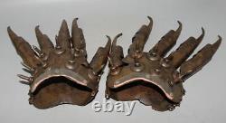 Gants anciens en bronze chinois faits main vieux s01