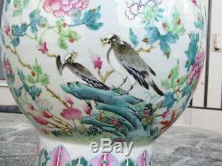 Grands Vases En Porcelaine De Chine, Famille Rose