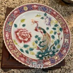 Groupe De Nice Antique Chinese Famille Rose Peranakan Straits Nyonya Bol En Porcelaine