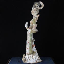 Importante 13 Dynastie Tang Chinois Pottery Dancer Court Lady Figure Tomb Statue