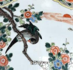 Jardiniere Chinoise De Bol De Poisson De Porcelaine Décorée Avec Le Lion, Les Oiseaux Et Les Fleurs