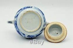 Kangxi Période (17ème / 18ème) Siècle Chinois Antique Bleu Et Blanc Porcelaine Teapot