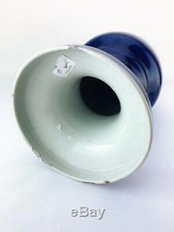 Kangxi Qianlong Chinese Antique Porcelaine 18 Blue-monochrome Vase Émaillé. C