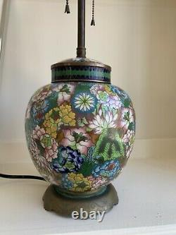 Lampe Cloisonne Chinoise Art Déco Antique