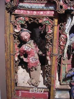 Marionnette Chinoise Antique Diorama La Dynastie Des Marges Shuihuzhuan Qing Marge D'eau