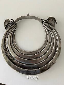 Miao Chinese Hill Tribe Collier Antique En Argent Collier
