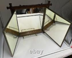 Miroir Triple Pliage Oriental Antique Circa 1870