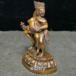 Old Collection Bouddhisme Chinois Boxwood Tibétain Marque Amour Heureux Bouddha Statue