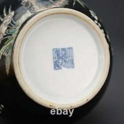 Pastel Chinois Porcelaine Main Peinte Fleurs Exquise Pattern Vase 2644