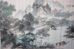 Peinture Chinoise À L'encre Et À L'aquarelle Sur Papier De Riz En Soie - Signée