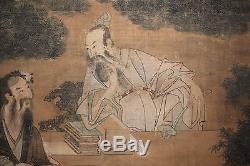 Peinture Chinoise Sur Rouleau, Par Wang Wenwei Dynastie Qing / Ming, 17ème