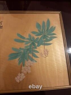 Peinture en soie antique chinoise avec signature