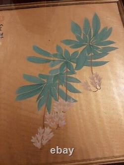 Peinture en soie antique chinoise avec signature