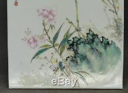 Période De La République Chinoise Marque De La Plaque De Porcelaine Famille Rose