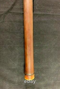 Pipe Chinoise Antique De Bambou Avec Le Bol De Yixhing Et La Selle De Paktong