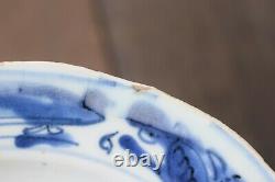 Plaque Antique Chinoise De Dynastie De Ming Wanli Kraak Avec Des Cerfs #2