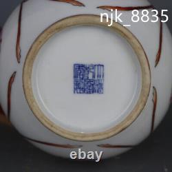 Porcelaine Chinoise Antique Qianlong De La Dynastie Qing Pastel Bouteille De Gourde Manuelle