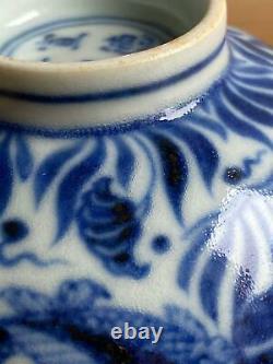 Porcelaine Chinoise Blue Et White Céramique Bowl / Tea Cup Chine
