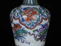 Porcelaine Chinoise Faite À La Main Exquise Fleurs Et Plantes Vases 57711