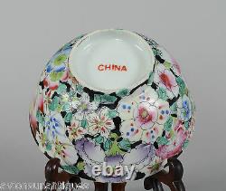 Porcelaine Chinoise Millefleur Bowl Famille Noire Qing / République 1891-1921 Chine