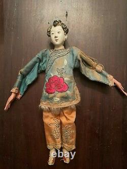 Rare Antiquité Composition/wood Chinese Opera Doll Lady 1