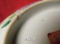 Rare Bol En Porcelaine De Chine Famille Rose Fencai Tongzhi Marque Et Période Exc