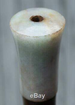 Rare Chinese Antique Pipe, O Pium Lumière, Jade