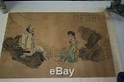 Rare Classique Et Peinture Chinoise Originale Sur Papier # 20140235