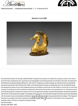 Rare Figure Chinoise Représentant Un Oiseau Assis, Dynastie Des Han (206bc 220ad)
