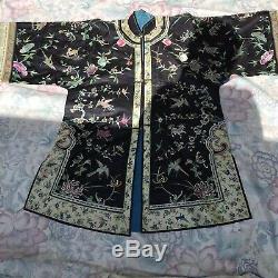 Robe Chinoise Ancienne Broderie En Soie Dynastie Qing