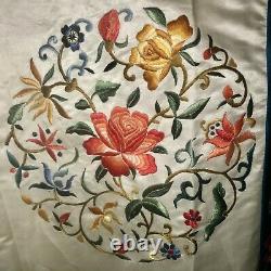 Robe Chinoise Vintage En Soie Brodée À La Main Robe Asiatique