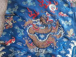 Robe De Dragon Impérial Brodée Chinoise Antique