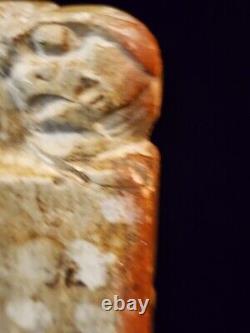 Sceau en pierre à savon chinois antique sculpté 6 1/2