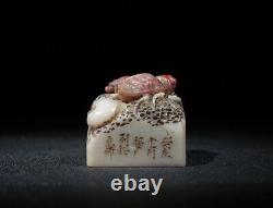 'Scellés en pierre naturelle de Shoushan chinois, objets de collection d'art sculptés à la main, antiquités asiatiques'