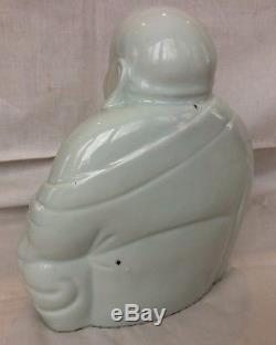 Statue De Bouddha Porcelaine Chine Vintage Antique Chinois 10 Grand Début 20ème
