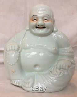 Statue De Bouddha Porcelaine Chine Vintage Antique Chinois 10 Grand Début 20ème