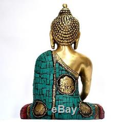 Statue De Bouddha Tibet Bronze Ancien Bouddhisme Tibétain Sakyamuni Chinois Sculpté Figurine