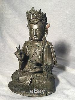 Statue En Bronze De Bouddha Chinois