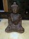 Statue Assise De Bouddha Amitabha Shakyamuni Chinois Oriental 10 Po L. X 15 Po H