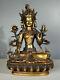 Statue De Bodhisattva Exquise En Cuivre Sculptée à La Main Chinoise 22995