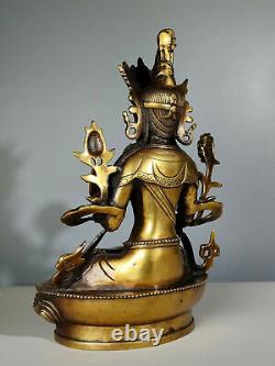 Statue de Bodhisattva exquise en cuivre sculptée à la main chinoise 22995