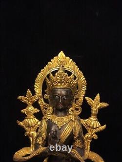 Statue de Maitreya Bodhisattva en cuivre doré antique chinois