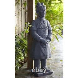 Statue de guerrier en terre cuite chinois antique de 40 ans pour pelouse, intérieur/extérieur. Prix de détail 212 $.